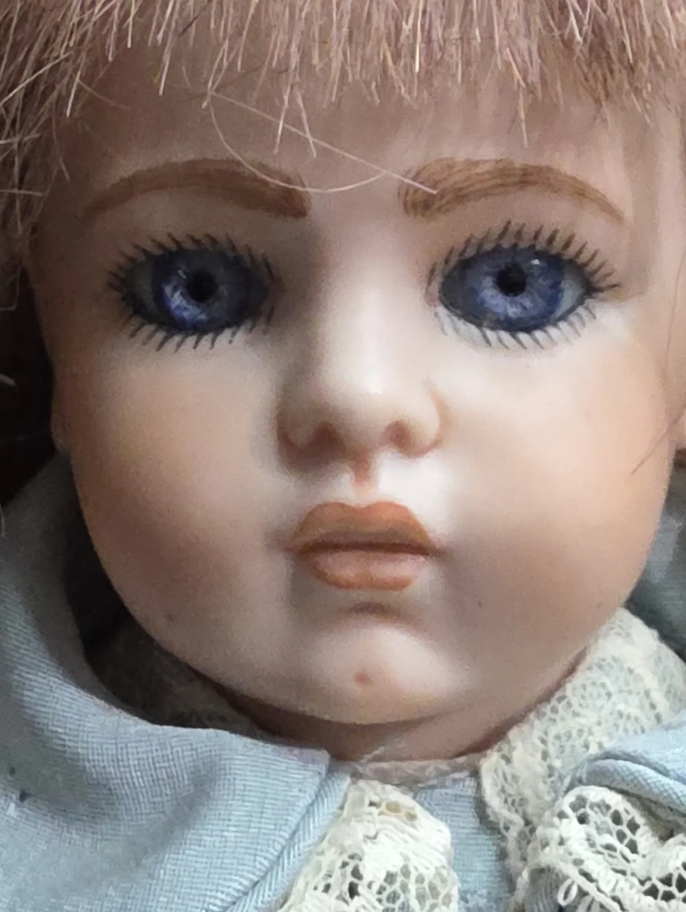 VINTAGE BRU JNE BERDINE FRENCH REPRODUCTION BISQUE DOLL COMES W/ ALL SHOWN - Picture 14 of 16